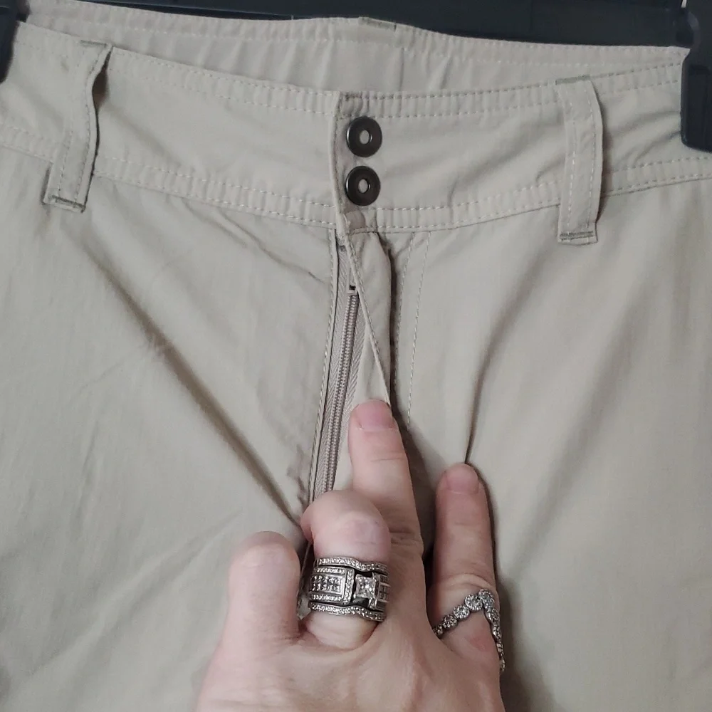 Womens Columbia Omni-Shade Sun Protection Convertible Hiking Pants Sz 8s